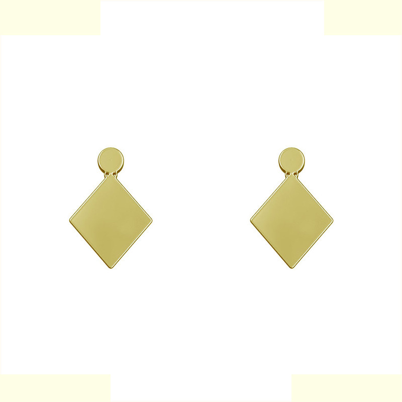 گوشواره طلا 18 عیار زنانه مدوپد مدل لوزی کد GA1-14532