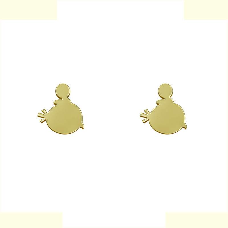 گوشواره طلا 18 عیار زنانه مدوپد مدل هندسی کد GA1-14542