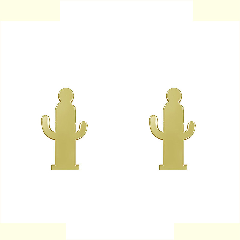 گوشواره طلا 18 عیار زنانه مدوپد مدل کاکتوس کد GA1-14612