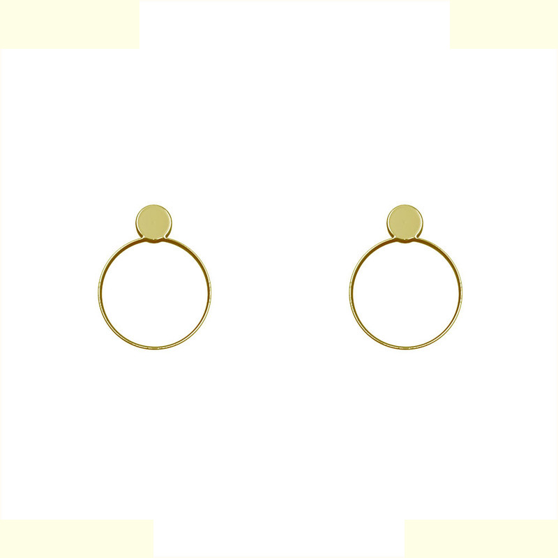 گوشواره طلا 18 عیار زنانه مدوپد مدل دایره کد GA1-14630