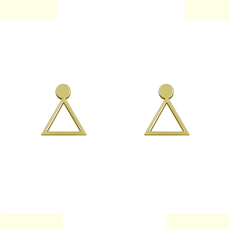 گوشواره طلا 18 عیار زنانه مدوپد مدل مثلث کد GA1-14665