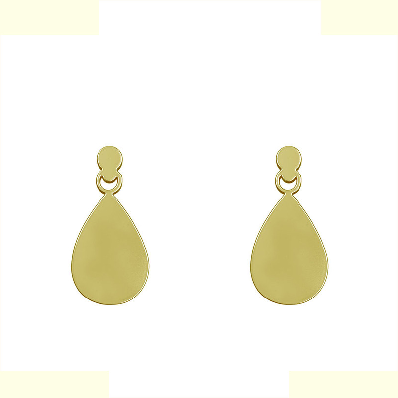 گوشواره طلا 18 عیار زنانه مدوپد مدل هندسی کد GA1-14667