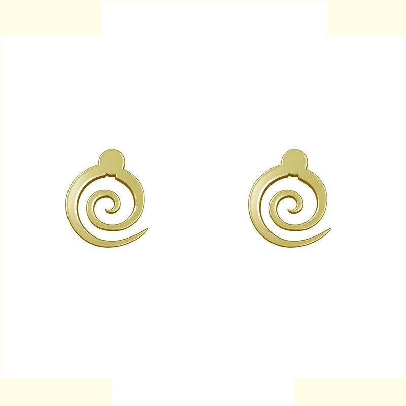 گوشواره طلا 18 عیار زنانه مدوپد مدل هندسی کد GA1-14669