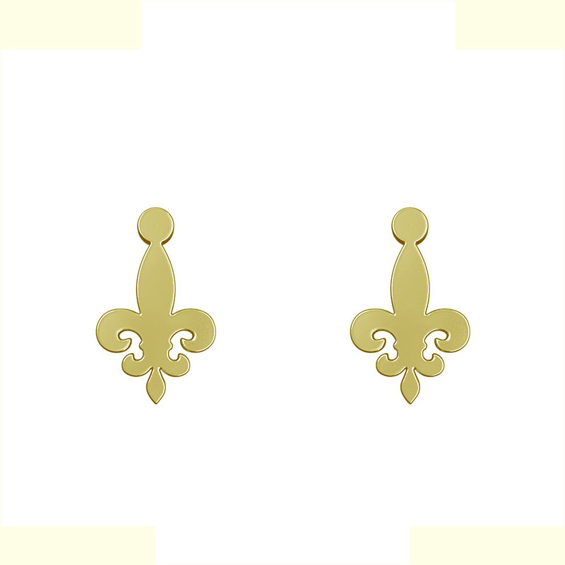 گوشواره طلا 18 عیار زنانه مدوپد مدل هندسی کد GA1-14700