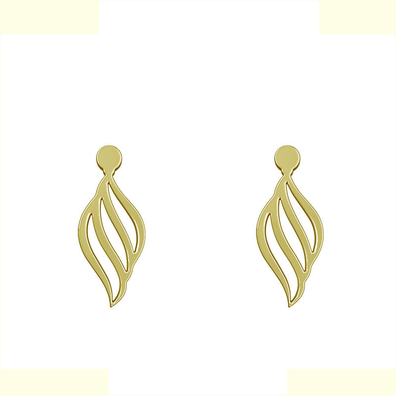 گوشواره طلا 18 عیار زنانه مدوپد مدل هندسی کد GA1-14712