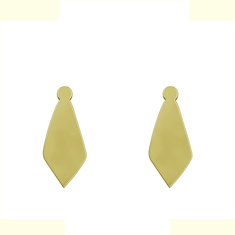 گوشواره طلا 18 عیار زنانه مدوپد مدل هندسی کد GA1-14734