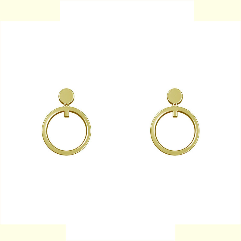 گوشواره طلا 18 عیار زنانه مدوپد مدل دایره کد GA1-14756