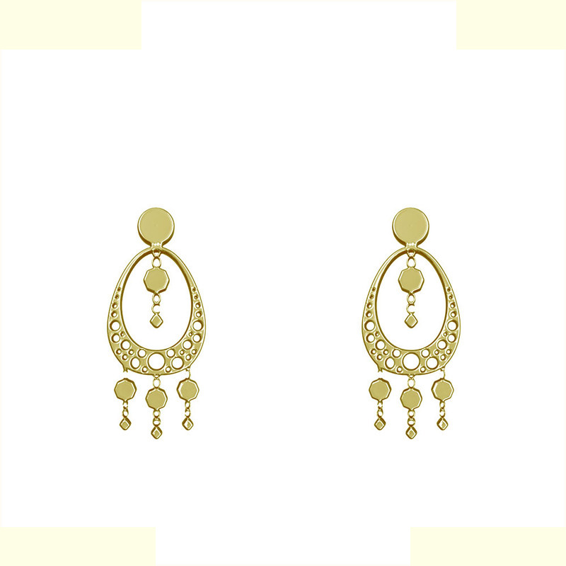 گوشواره طلا 18 عیار زنانه مدوپد مدل هندسی کد GA1-14774 گوشواره طلا 18 عیار زنانه مدوپد مدل هندسی کد GA1-14774