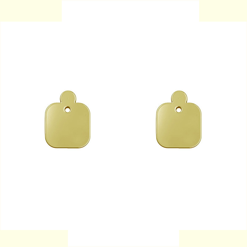 گوشواره طلا 18 عیار زنانه مدوپد مدل مربع کد GA1-14853