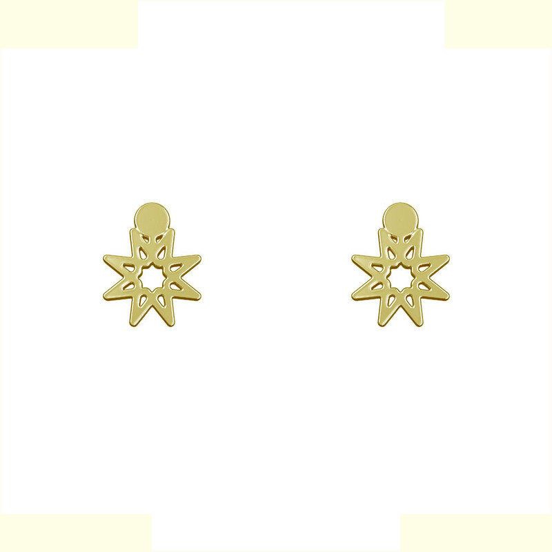 گوشواره طلا 18 عیار زنانه مدوپد مدل هندسی کد GA1-14855