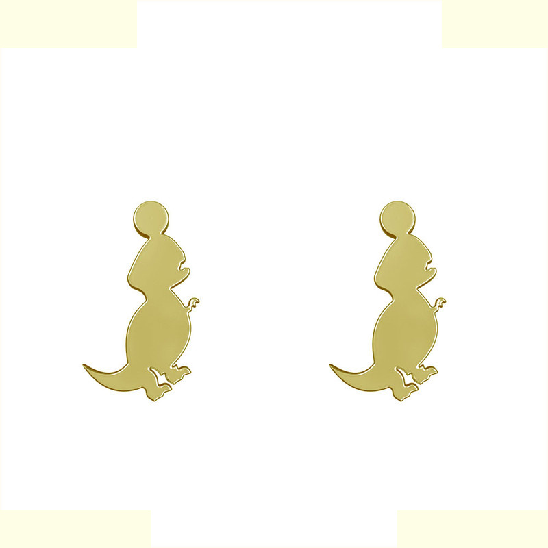 گوشواره طلا 18 عیار زنانه مدوپد مدل دایناسور کد GA1-14856