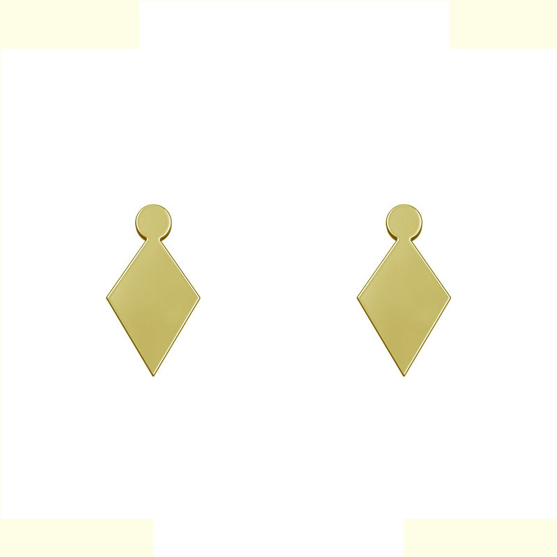 گوشواره طلا 18 عیار زنانه مدوپد مدل لوزی کد GA1-14869