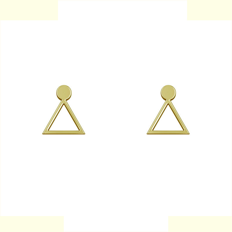 گوشواره طلا 18 عیار زنانه مدوپد مدل مثلث کد GA1-14880