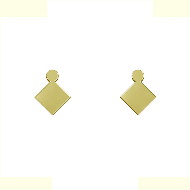 گوشواره طلا 18 عیار زنانه مدوپد مدل لوزی کد GA1-14903