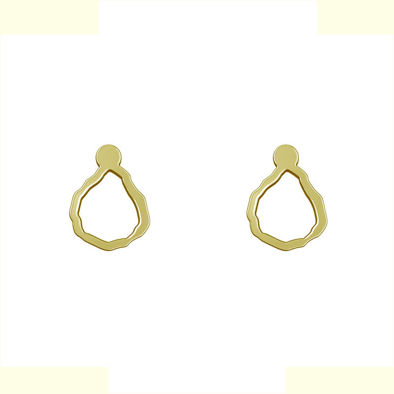 گوشواره طلا 18 عیار زنانه مدوپد مدل هندسی کد GA1-14905