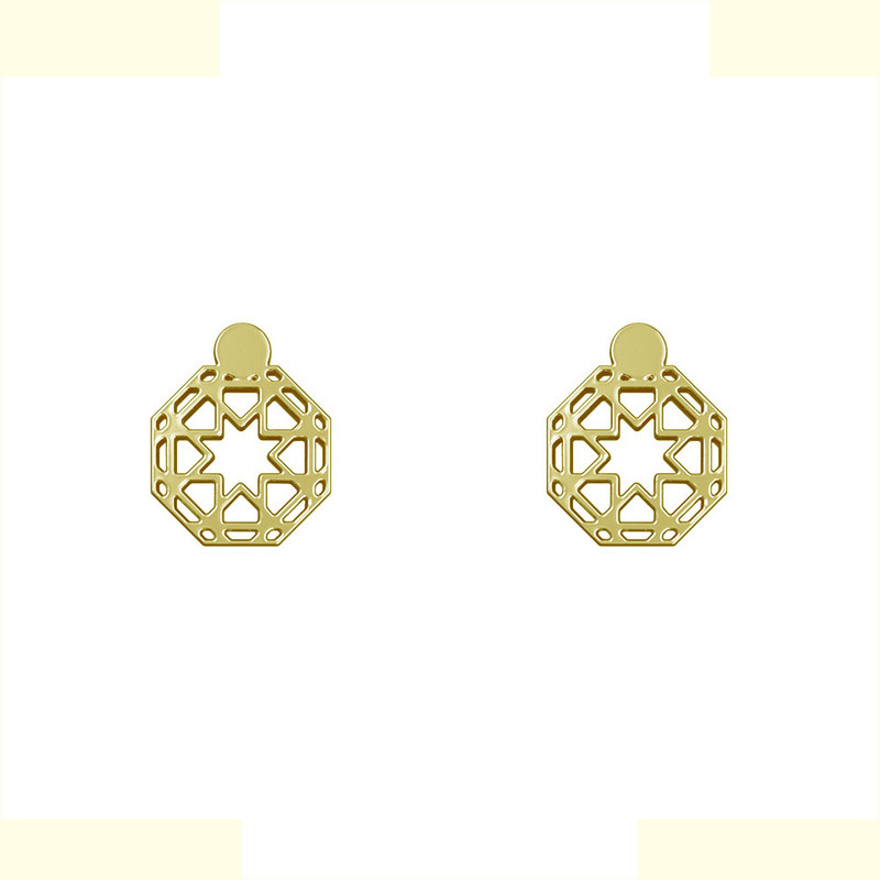 گوشواره طلا 18 عیار زنانه مدوپد مدل هندسی کد GA1-14912 گوشواره طلا 18 عیار زنانه مدوپد مدل هندسی کد GA1-14912