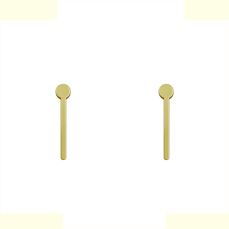 گوشواره طلا 18 عیار زنانه مدوپد مدل مستطیل کد GA1-14920