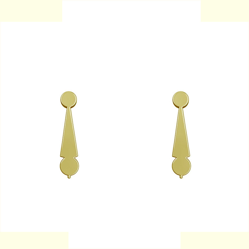 گوشواره طلا 18 عیار زنانه مدوپد مدل هندسی کد GA1-14925