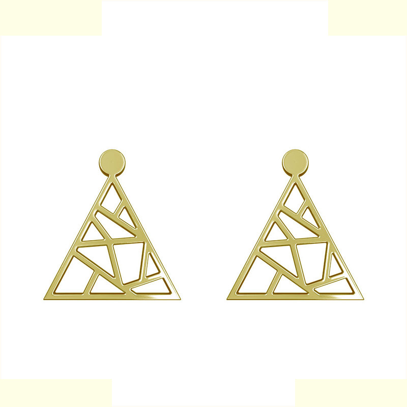 گوشواره طلا 18 عیار زنانه مدوپد مدل مثلث کد GA1-14951
