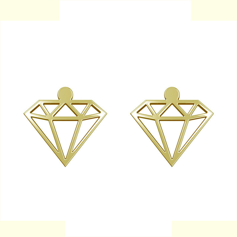 گوشواره طلا 18 عیار زنانه مدوپد مدل الماس کد GA1-14956