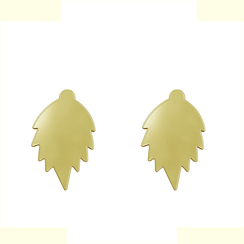 گوشواره طلا 18 عیار زنانه مدوپد مدل برگ کد GA1-14964