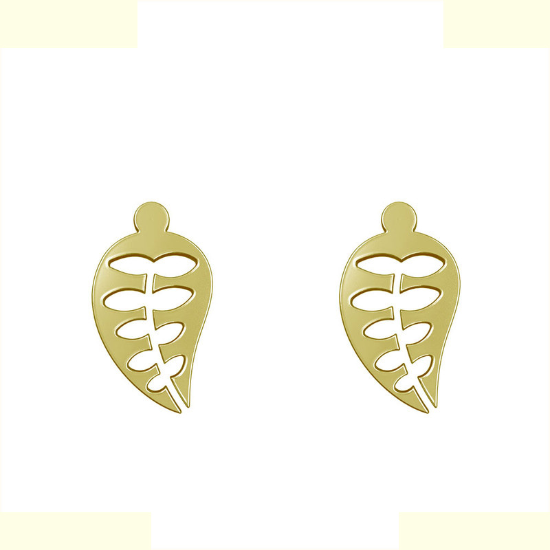 گوشواره طلا 18 عیار زنانه مدوپد مدل هندسی کد GA1-14979