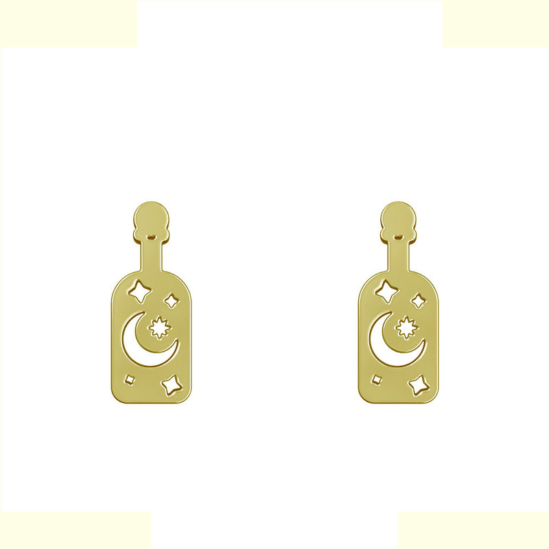 گوشواره طلا 18 عیار زنانه مدوپد مدل ماه کد GA1-15003