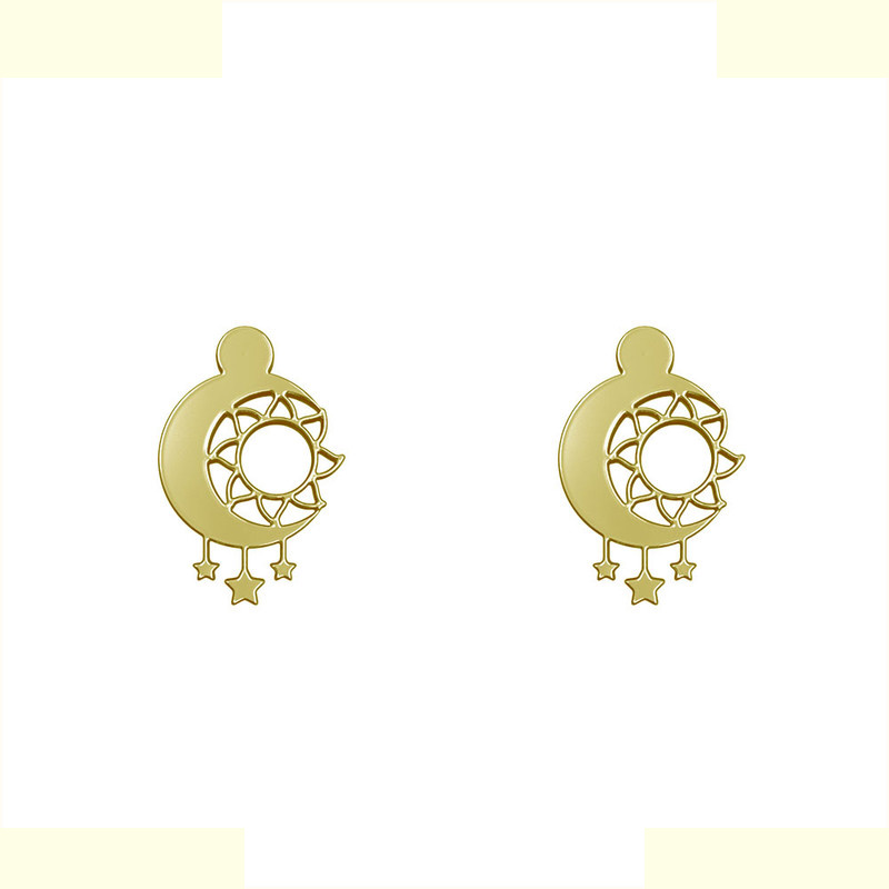 گوشواره طلا 18 عیار زنانه مدوپد مدل ماه کد GA1-15020