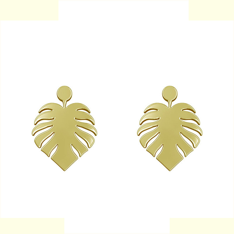 گوشواره طلا 18 عیار زنانه مدوپد مدل برگ کد GA1-15051