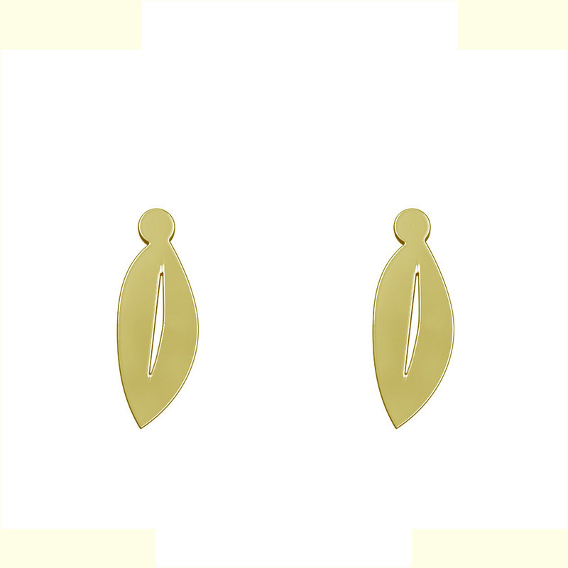 گوشواره طلا 18 عیار زنانه مدوپد مدل هندسی کد GA1-15084