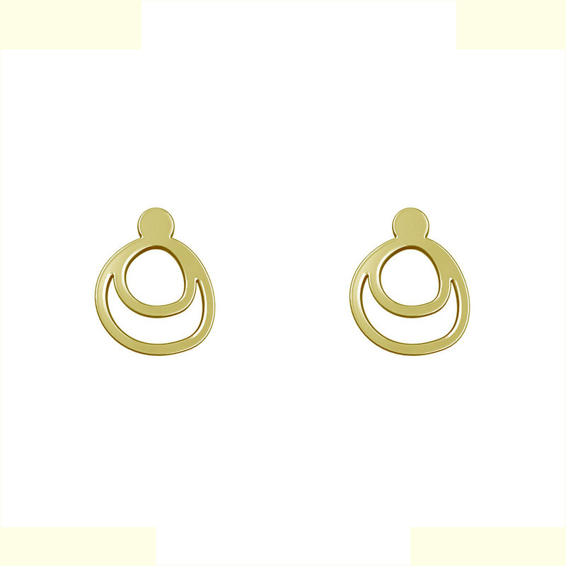 گوشواره طلا 18 عیار زنانه مدوپد مدل دایره کد GA1-15086