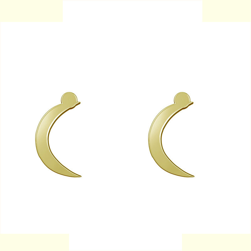 گوشواره طلا 18 عیار زنانه مدوپد مدل ماه کد GA1-15091