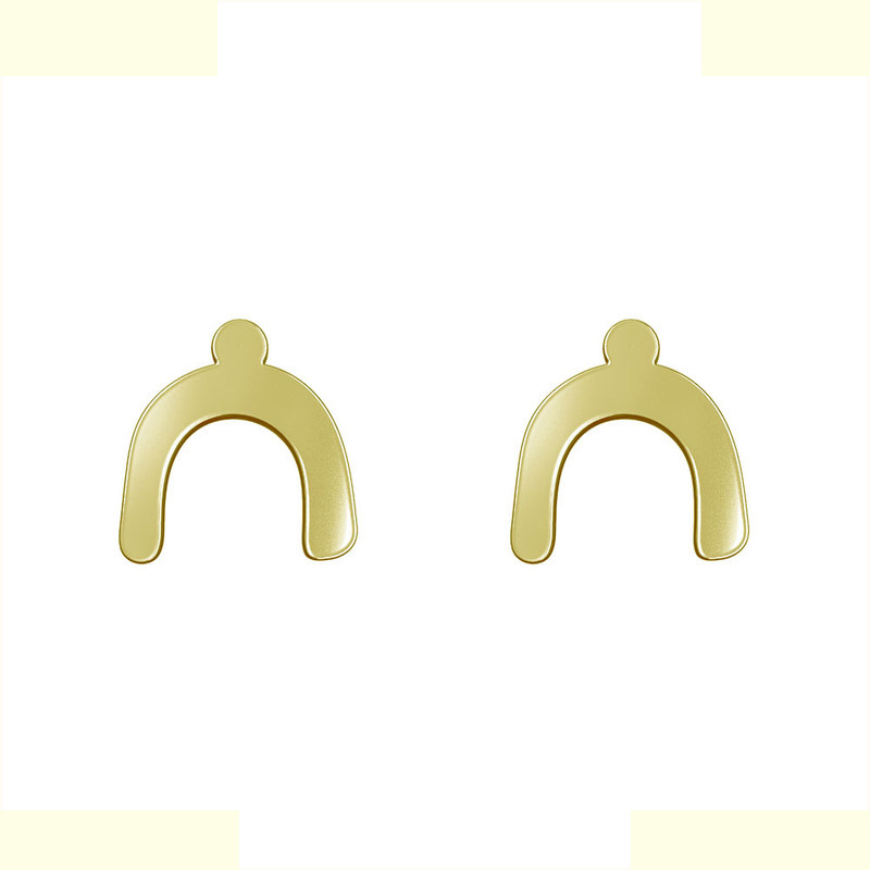 گوشواره طلا 18 عیار زنانه مدوپد مدل هندسی کد GA1-15101