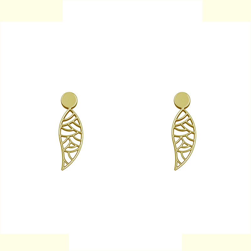 گوشواره طلا 18 عیار زنانه مدوپد مدل هندسی کد GA1-15228