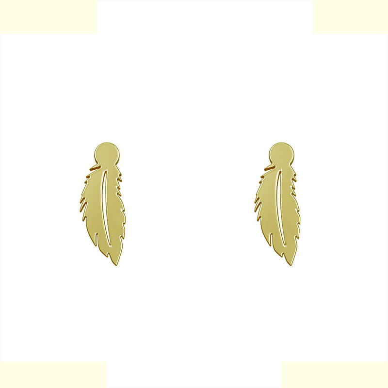 گوشواره طلا 18 عیار زنانه مدوپد مدل پر کد GA1-15230