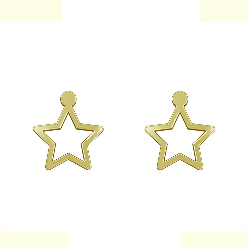 گوشواره طلا 18 عیار زنانه مدوپد مدل ستاره کد GA1-15353