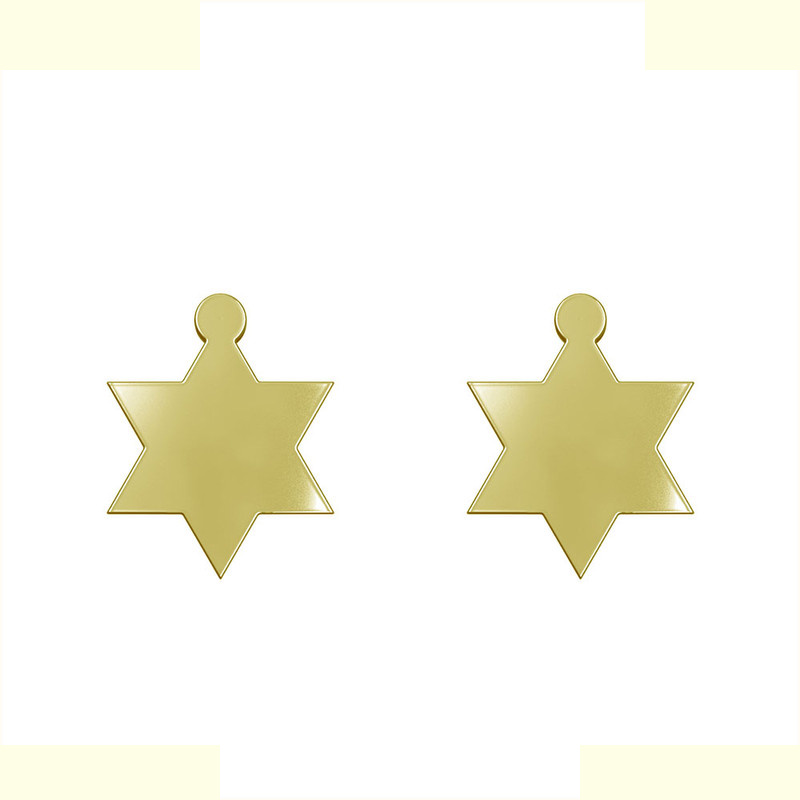 گوشواره طلا 18 عیار زنانه مدوپد مدل ستاره کد GA1-15359