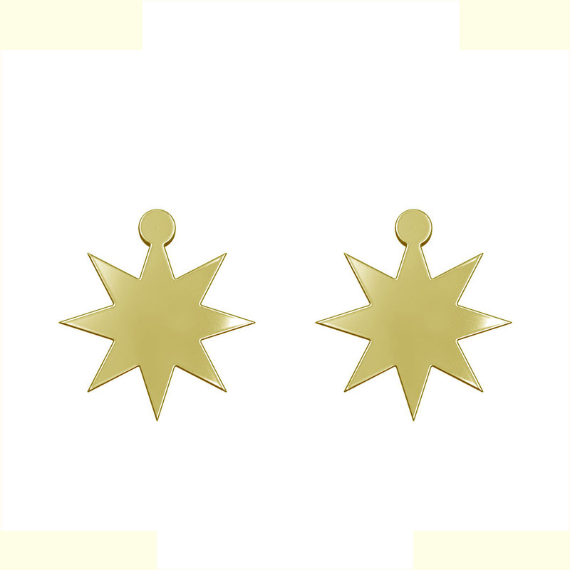 گوشواره طلا 18 عیار زنانه مدوپد مدل ستاره کد GA1-15367