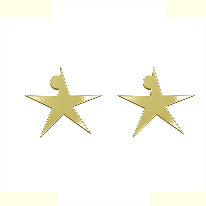 گوشواره طلا 18 عیار زنانه مدوپد مدل ستاره کد GA1-15392