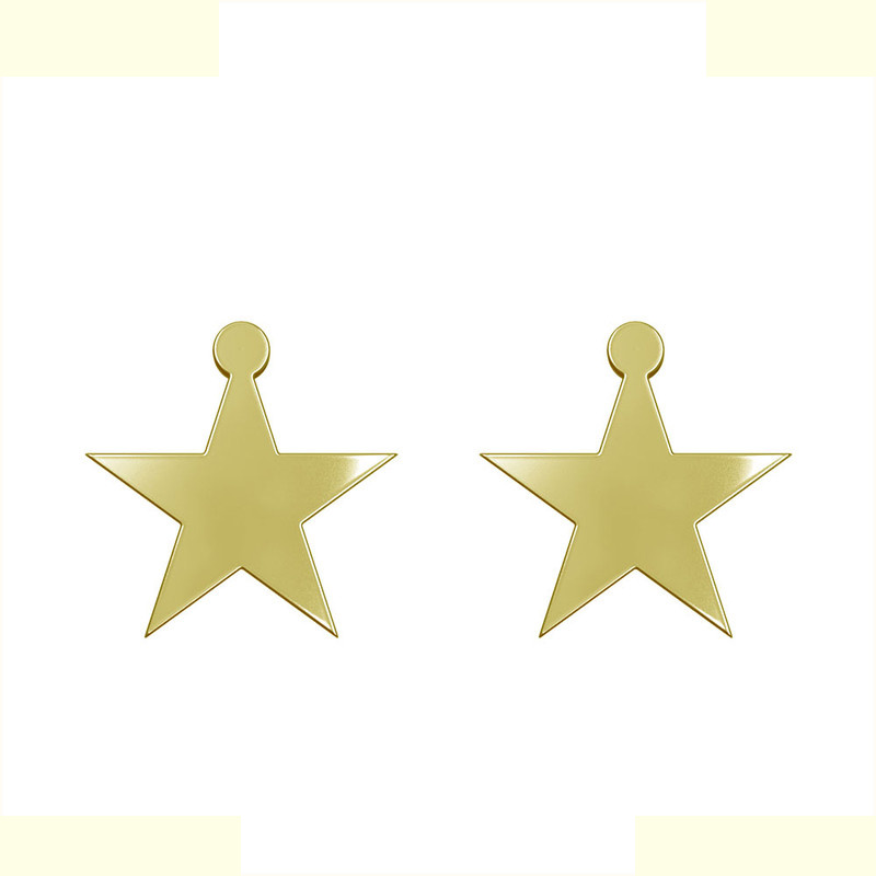 گوشواره طلا 18 عیار زنانه مدوپد مدل ستاره کد GA1-15399