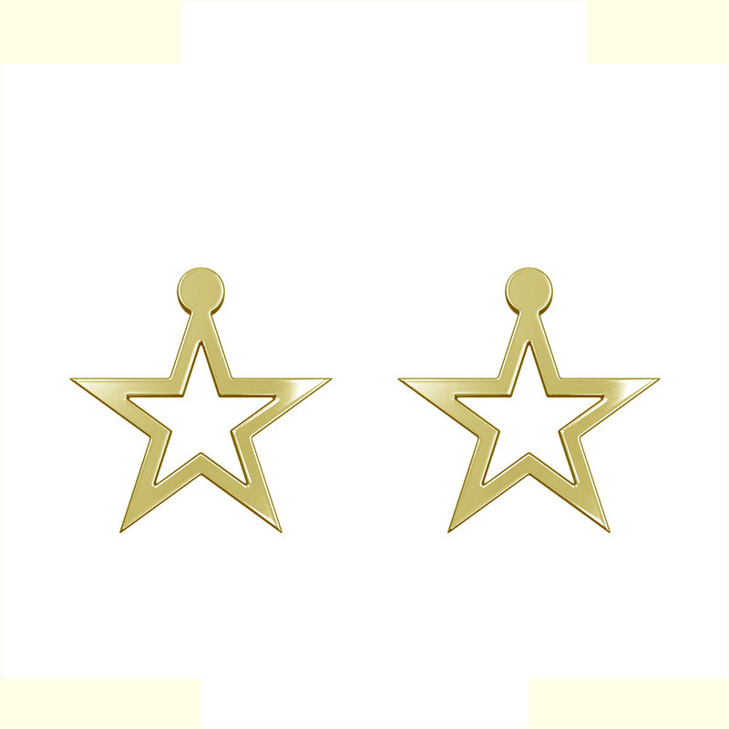 گوشواره طلا 18 عیار زنانه مدوپد مدل ستاره کد GA1-15402
