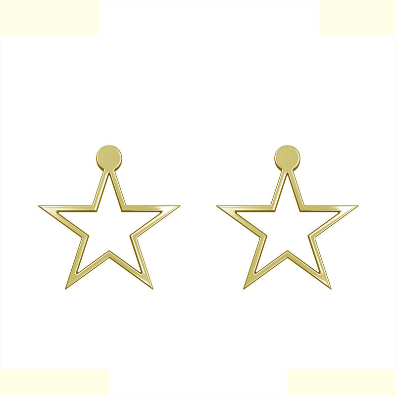 گوشواره طلا 18 عیار زنانه مدوپد مدل ستاره کد GA1-15403