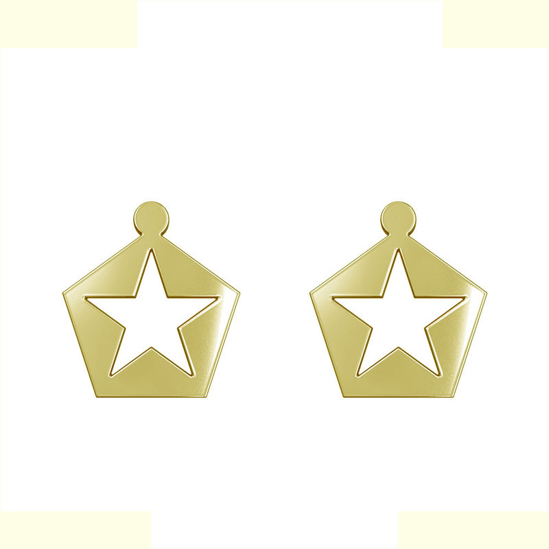 گوشواره طلا 18 عیار زنانه مدوپد مدل ستاره کد GA1-15405