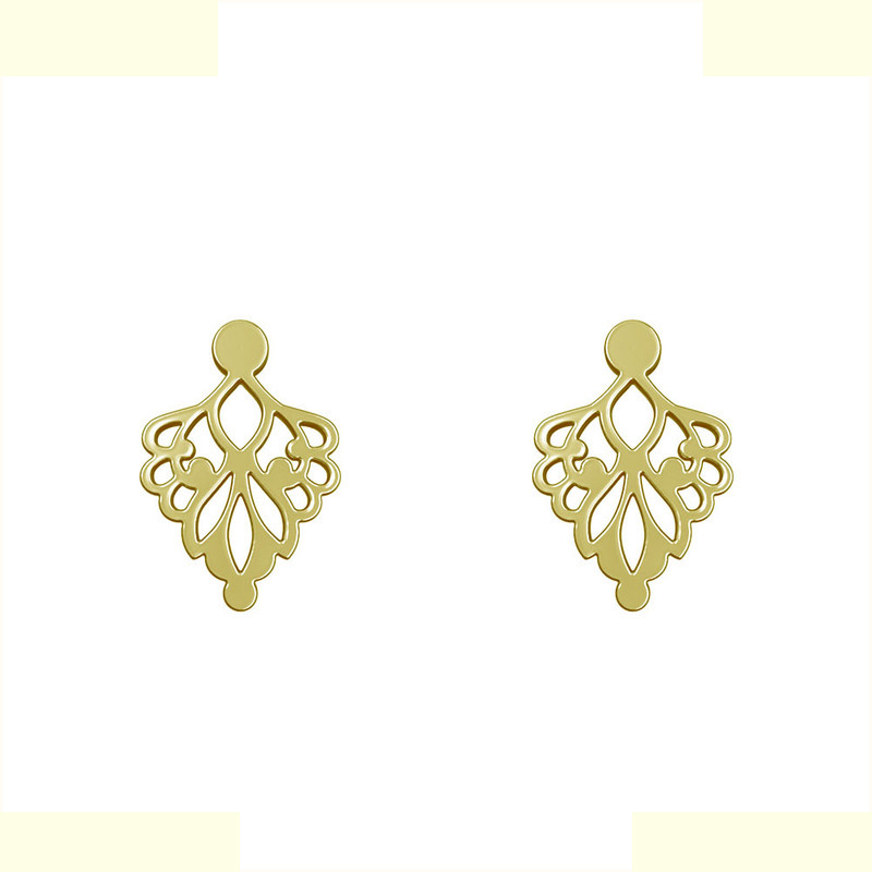 گوشواره طلا 18 عیار زنانه مدوپد مدل اسلیمی کد GA1-15290