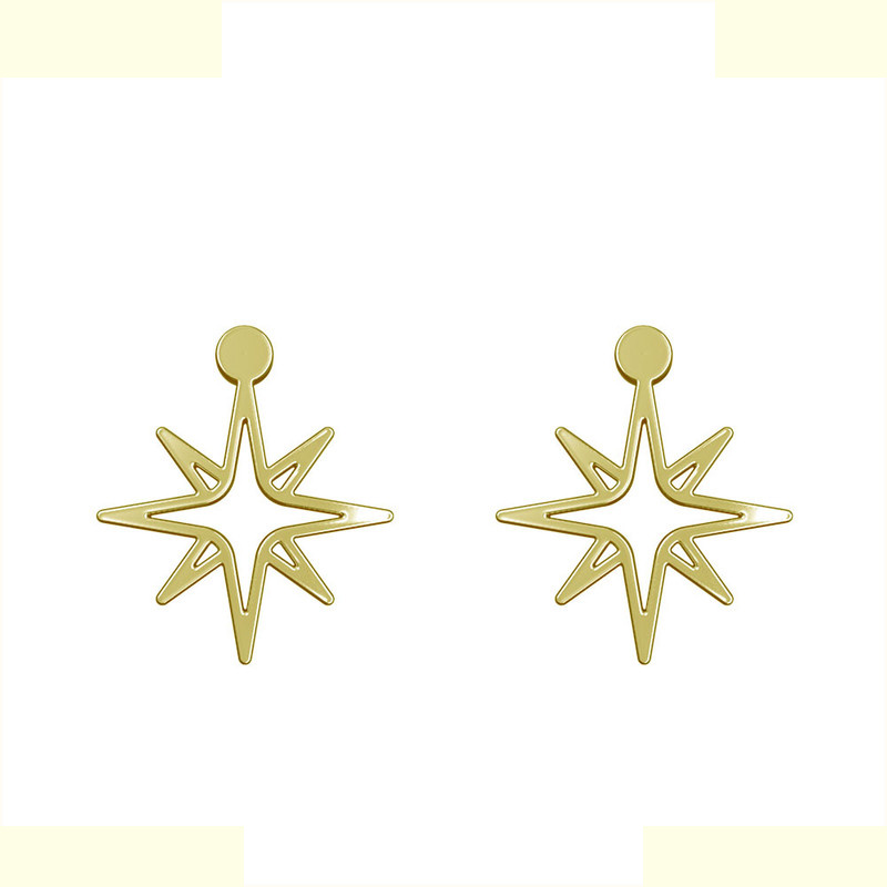 گوشواره طلا 18 عیار زنانه مدوپد مدل ستاره کد GA1-15433