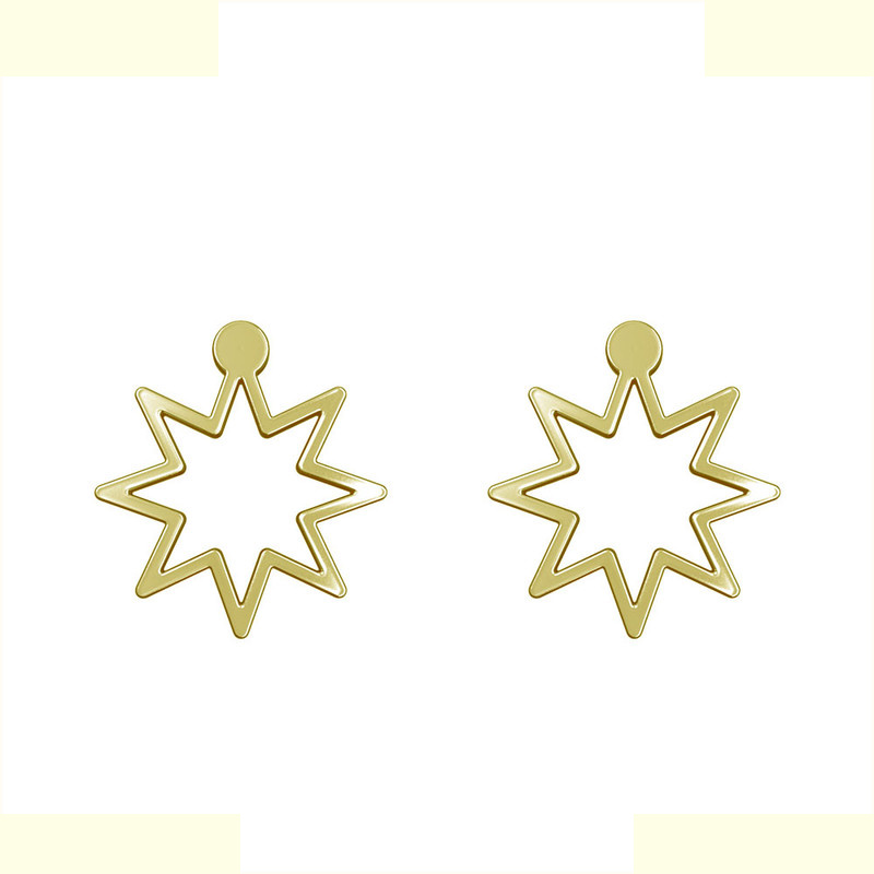 گوشواره طلا 18 عیار زنانه مدوپد مدل ستاره کد GA1-15453