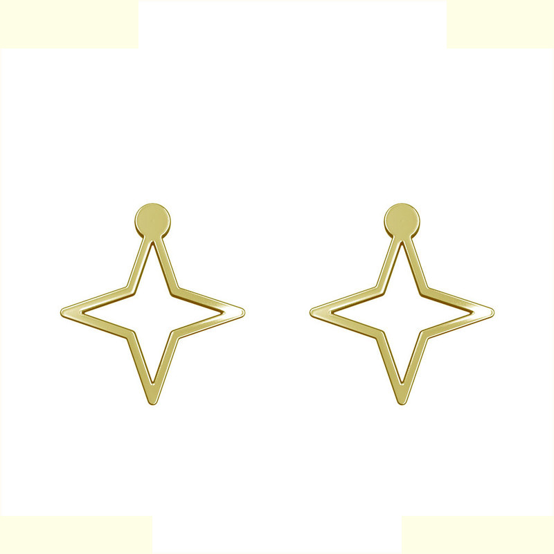 گوشواره طلا 18 عیار زنانه مدوپد مدل ستاره کد GA1-15457