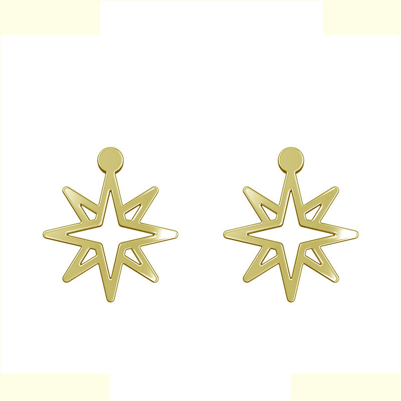 گوشواره طلا 18 عیار زنانه مدوپد مدل ستاره کد GA1-15470