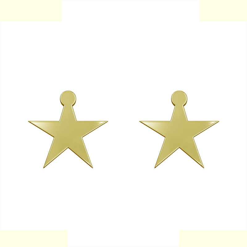 گوشواره طلا 18 عیار زنانه مدوپد مدل ستاره کد GA1-15506