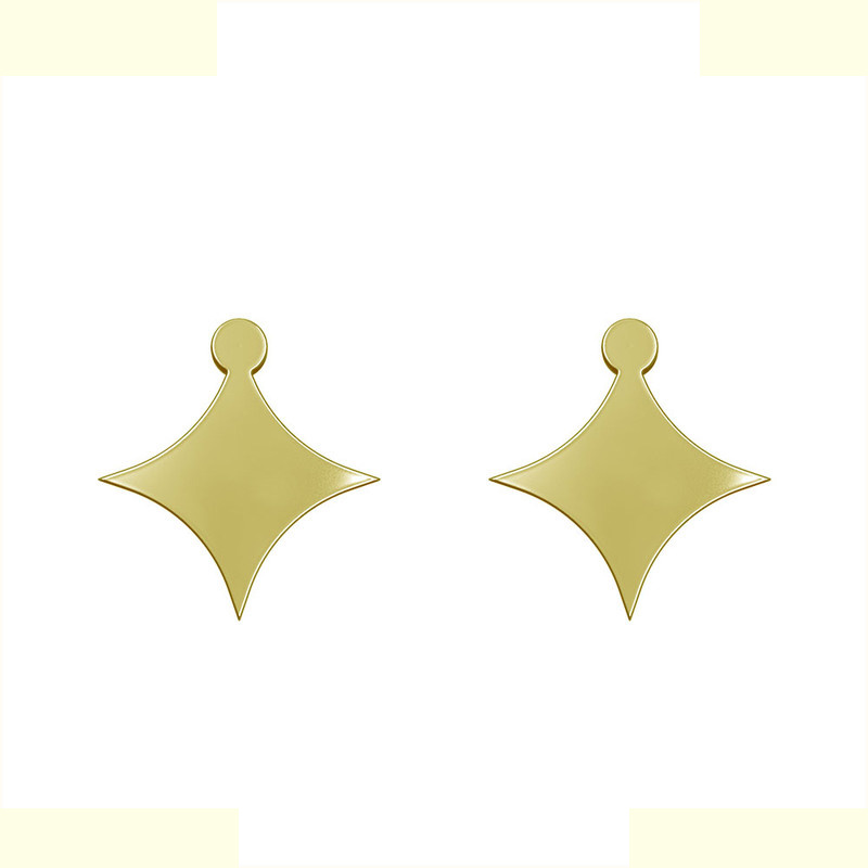 گوشواره طلا 18 عیار زنانه مدوپد مدل ستاره کد GA1-15531